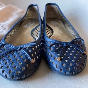 Jimmy Choo Walsh Perforated Leather Ballet Flats